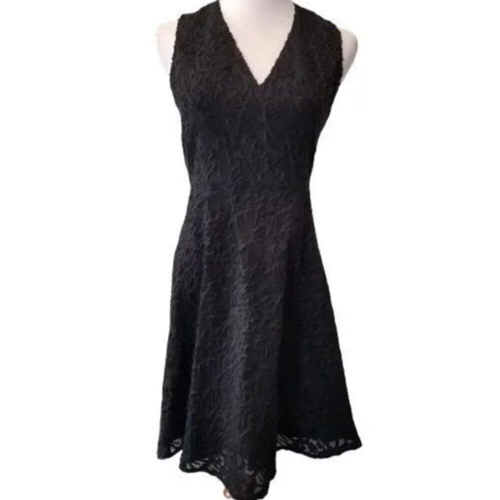 Theory floral textured sleeveless mini dress women's size 4 (255)